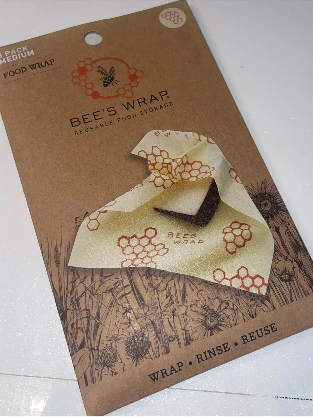 Bee’s Wrap Natural Food Storage Solution 3-Pack Medium